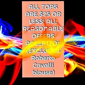 All Tops are $25 or less